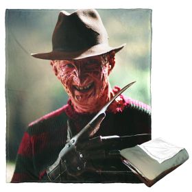 Freddy vs Jason Silk Touch Throw Blanket, 50" x 60", Scary Smile