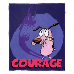 Cartoon Network's Courage the Cowardly Dog Silk Touch Throw Blanket, 50" x 60", Face Your Fears