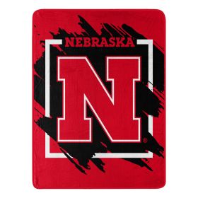 NEBRASKA OFFICIAL NCAA "Halftone" Micro Raschel Throw Blanket; 46" x 60"