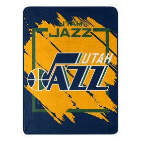 Jazz OFFICIAL NBA Clear Out Micro Raschel Throw Blanket; 46" x 60"