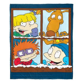 Rugrats; Winter Window Aggretsuko Comics Silk Touch Throw Blanket; 50" x 60"