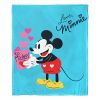 Minnie Mouse; Love Minnie Aggretsuko Comics Silk Touch Throw Blanket; 50" x 60"