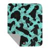 Black Standard Poodle Quilted Blanket 50x60 Artwork Pattern Quilted Throw Blanket for Bed, Couch, Sofa, Soft and Lightweight