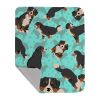 Bernese Mountain Dog Quilted Blanket 50x60 Artwork Pattern Quilted Throw Blanket for Bed, Couch, Sofa, Soft and Lightweight