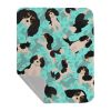 Tricolor Cavalier Spaniel Quilted Blanket 50x60 Artwork Pattern Quilted Throw Blanket for Bed, Couch, Sofa, Soft and Lightweight