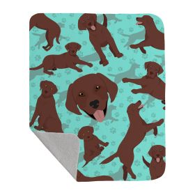 Chocolate Labrador Retriever Quilted Blanket 50x60 Artwork Pattern Quilted Throw Blanket for Bed, Couch, Sofa, Soft and Lightweight