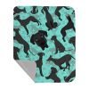 Black Great Dane Quilted Blanket 50x60 Artwork Pattern Quilted Throw Blanket for Bed, Couch, Sofa, Soft and Lightweight