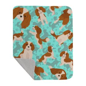 Blenheim Cavalier Spaniel Quilted Blanket 50x60 Artwork Pattern Quilted Throw Blanket for Bed, Couch, Sofa, Soft and Lightweight