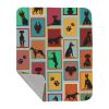 Lots of Doberman Pinscher Quilted Blanket 50x60 Artwork Pattern Quilted Throw Blanket for Bed, Couch, Sofa, Soft and Lightweight