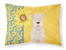 Summer Sunflowers Soft Coated Wheaten Terrier Standard Pillowcase Lightweight Super Soft Easy Care Decorative Artwork Pillowcase, Standard