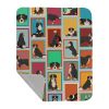 Lots of Bernese Mountain Dog Quilted Blanket 50x60 Artwork Pattern Quilted Throw Blanket for Bed, Couch, Sofa, Soft and Lightweight