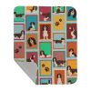 Lots of Liver English Springer Spaniel Quilted Blanket 50x60 Artwork Pattern Quilted Throw Blanket for Bed, Couch, Sofa, Soft and Lightweight