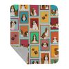 Lots of Shih Tzu Quilted Blanket 50x60 Artwork Pattern Quilted Throw Blanket for Bed, Couch, Sofa, Soft and Lightweight