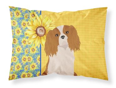 Summer Sunflowers Blenheim Cavalier Spaniel Standard Pillowcase Lightweight Super Soft Easy Care Decorative Artwork Pillowcase, Standard