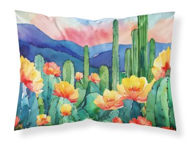 Arizona Saguaro Cactus Blossom in Watercolor Standard Pillowcase Lightweight Super Soft Easy Care Decorative Artwork Pillowcase, Standard