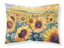 Kansas Sunflowers in Watercolor Standard Pillowcase Lightweight Super Soft Easy Care Decorative Artwork Pillowcase, Standard