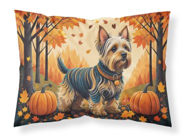 Silky Terrier Fall Standard Pillowcase Lightweight Super Soft Easy Care Decorative Artwork Pillowcase, Standard