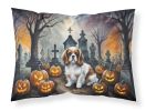 Cavalier Spaniel Spooky Halloween Standard Pillowcase Lightweight Super Soft Easy Care Decorative Artwork Pillowcase, Standard