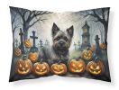 Cairn Terrier Spooky Halloween Standard Pillowcase Lightweight Super Soft Easy Care Decorative Artwork Pillowcase, Standard