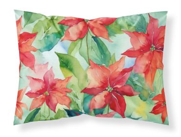 Poinsettias in Watercolor Standard Pillowcase Lightweight Super Soft Easy Care Decorative Artwork Pillowcase, Standard