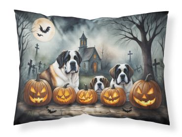 Saint Bernard Spooky Halloween Standard Pillowcase Lightweight Super Soft Easy Care Decorative Artwork Pillowcase, Standard