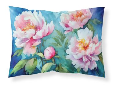 Peonies in Watercolor Standard Pillowcase Lightweight Super Soft Easy Care Decorative Artwork Pillowcase, Standard