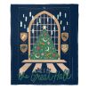 Harry Potter Silk Touch Throw Blanket, 50" x 60", Deck the Great Hall