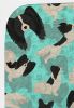 Black and Whtie Papillon Quilted Blanket 50x60 Artwork Pattern Quilted Throw Blanket for Bed, Couch, Sofa, Soft and Lightweight