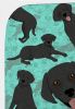 Black Labrador Retriever Quilted Blanket 50x60 Artwork Pattern Quilted Throw Blanket for Bed, Couch, Sofa, Soft and Lightweight