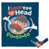 Hasbro Potato Head Silk Touch Throw Blanket, 50" x 60", Head to Po-ta-toe