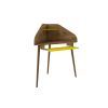 Manhattan Comfort Bradley Corner Desk with Keyboard Shelf in Rustic Brown and Yellow