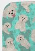 Bichon Frise Quilted Blanket 50x60 Artwork Pattern Quilted Throw Blanket for Bed, Couch, Sofa, Soft and Lightweight