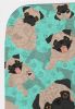 Fawn Pug Quilted Blanket 50x60 Artwork Pattern Quilted Throw Blanket for Bed, Couch, Sofa, Soft and Lightweight