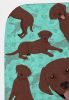 Chocolate Labrador Retriever Quilted Blanket 50x60 Artwork Pattern Quilted Throw Blanket for Bed, Couch, Sofa, Soft and Lightweight