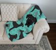 Black Great Dane Quilted Blanket 50x60 Artwork Pattern Quilted Throw Blanket for Bed, Couch, Sofa, Soft and Lightweight