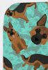 German Shepherd Quilted Blanket 50x60 Artwork Pattern Quilted Throw Blanket for Bed, Couch, Sofa, Soft and Lightweight