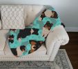 Tricolor Sheltie Quilted Blanket 50x60 Artwork Pattern Quilted Throw Blanket for Bed, Couch, Sofa, Soft and Lightweight