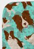 Red Border Collie Quilted Blanket 50x60 Artwork Pattern Quilted Throw Blanket for Bed, Couch, Sofa, Soft and Lightweight