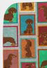 Lots of Chocolate and Tan Dachshund Quilted Blanket 50x60 Artwork Pattern Quilted Throw Blanket for Bed, Couch, Sofa, Soft and Lightweight