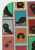 Lots of Black and Tan Cavalier King Charles Spaniel Quilted Blanket 50x60 Artwork Pattern Quilted Throw Blanket for Bed, Couch, Sofa