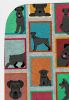 Lots of Black Schnauzer Quilted Blanket 50x60 Artwork Pattern Quilted Throw Blanket for Bed, Couch, Sofa, Soft and Lightweight