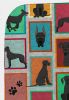 Lots of Black Great Dane Quilted Blanket 50x60 Artwork Pattern Quilted Throw Blanket for Bed, Couch, Sofa, Soft and Lightweight