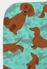 Red Dachshund Quilted Blanket 50x60 Artwork Pattern Quilted Throw Blanket for Bed, Couch, Sofa, Soft and Lightweight