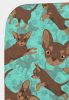 Chocolate Chihuahua Quilted Blanket 50x60 Artwork Pattern Quilted Throw Blanket for Bed, Couch, Sofa, Soft and Lightweight