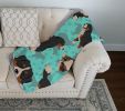 Bernese Mountain Dog Quilted Blanket 50x60 Artwork Pattern Quilted Throw Blanket for Bed, Couch, Sofa, Soft and Lightweight