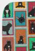 Lots of Black French Bulldog Quilted Blanket 50x60 Artwork Pattern Quilted Throw Blanket for Bed, Couch, Sofa, Soft and Lightweight