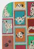 Lots of Dalmatian Quilted Blanket 50x60 Artwork Pattern Quilted Throw Blanket for Bed, Couch, Sofa, Soft and Lightweight