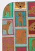 Lots of Red Fox Labrador Retriever Quilted Blanket 50x60 Artwork Pattern Quilted Throw Blanket for Bed, Couch, Sofa, Soft and Lightweight