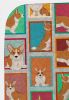 Lots of Red Cardigan Corgi Quilted Blanket 50x60 Artwork Pattern Quilted Throw Blanket for Bed, Couch, Sofa, Soft and Lightweight