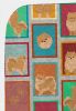 Lots of Orange Pomeranian Quilted Blanket 50x60 Artwork Pattern Quilted Throw Blanket for Bed, Couch, Sofa, Soft and Lightweight